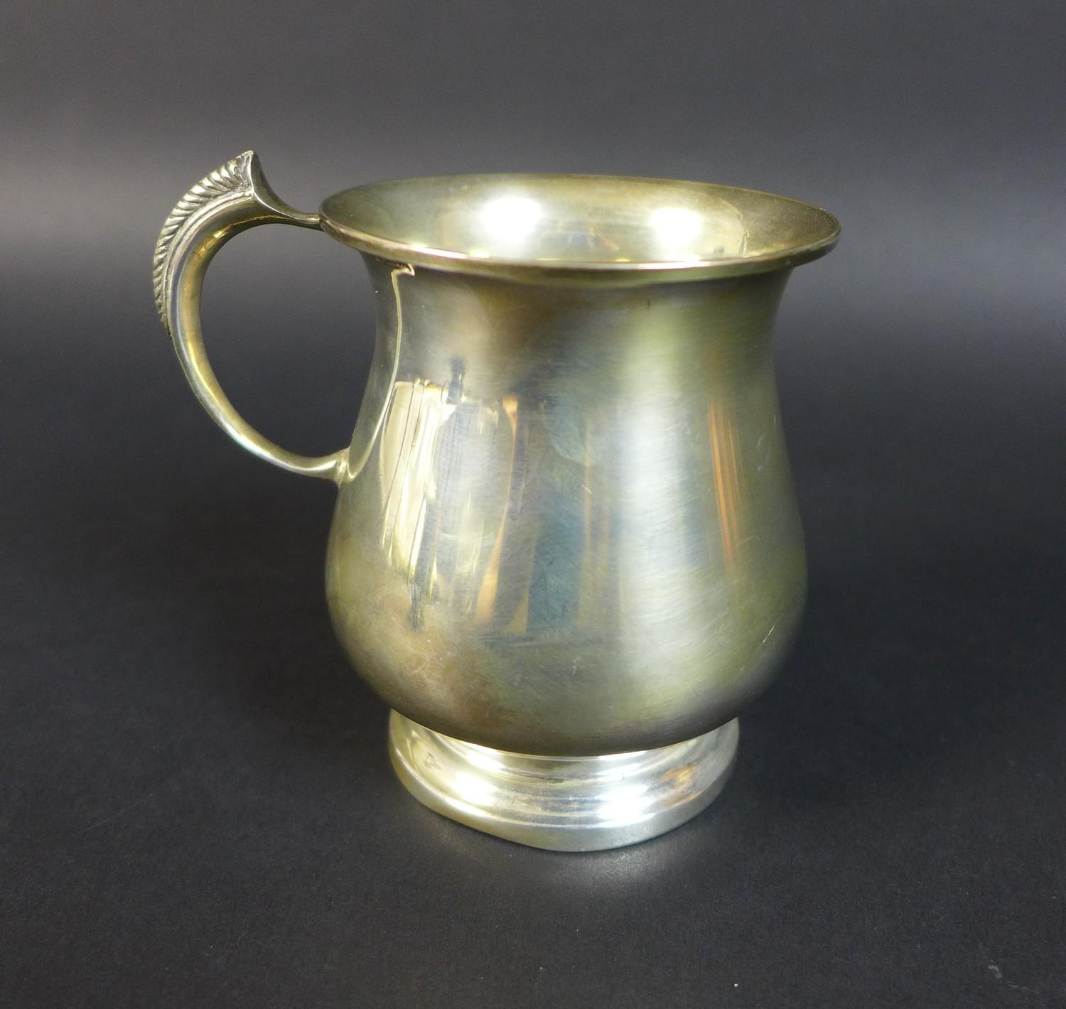 A group of silver cups and tankards comprising a Victorian Goblet of classic chalice form with - Image 6 of 12