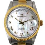 A Rosdenton, Taiwanese, stainless steel and gold plated gentleman's automatic wristwatch