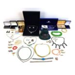 A group of vintage and later costume jewellery, including a Swarovski necklace with matching