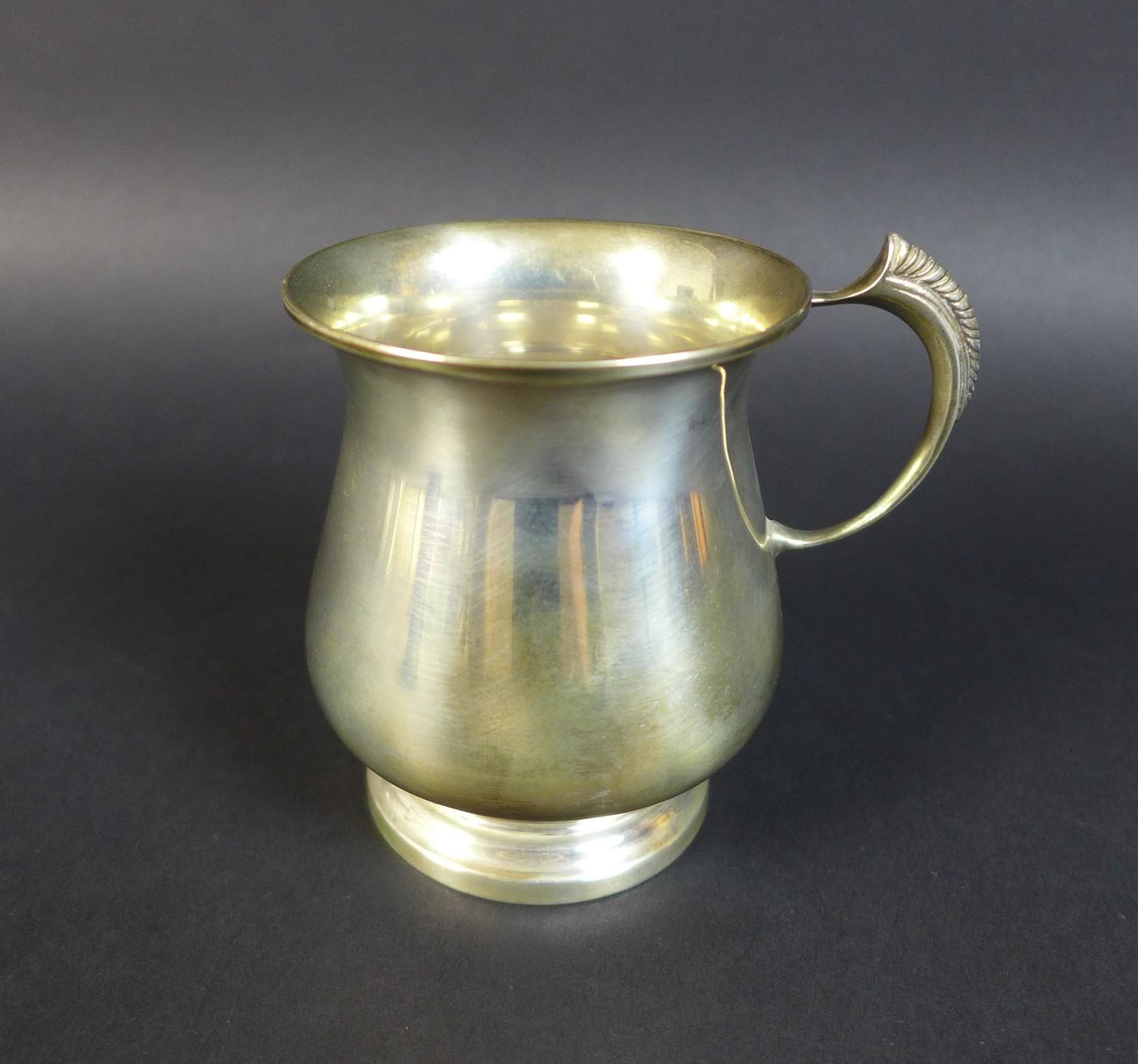 A group of silver cups and tankards comprising a Victorian Goblet of classic chalice form with - Image 7 of 12