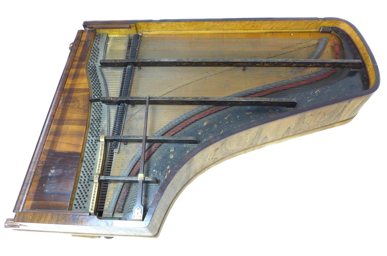 A Victorian Kirkman parlour grand piano, circa 1870, with rosewood veneered case, wooden frame and - Image 5 of 19