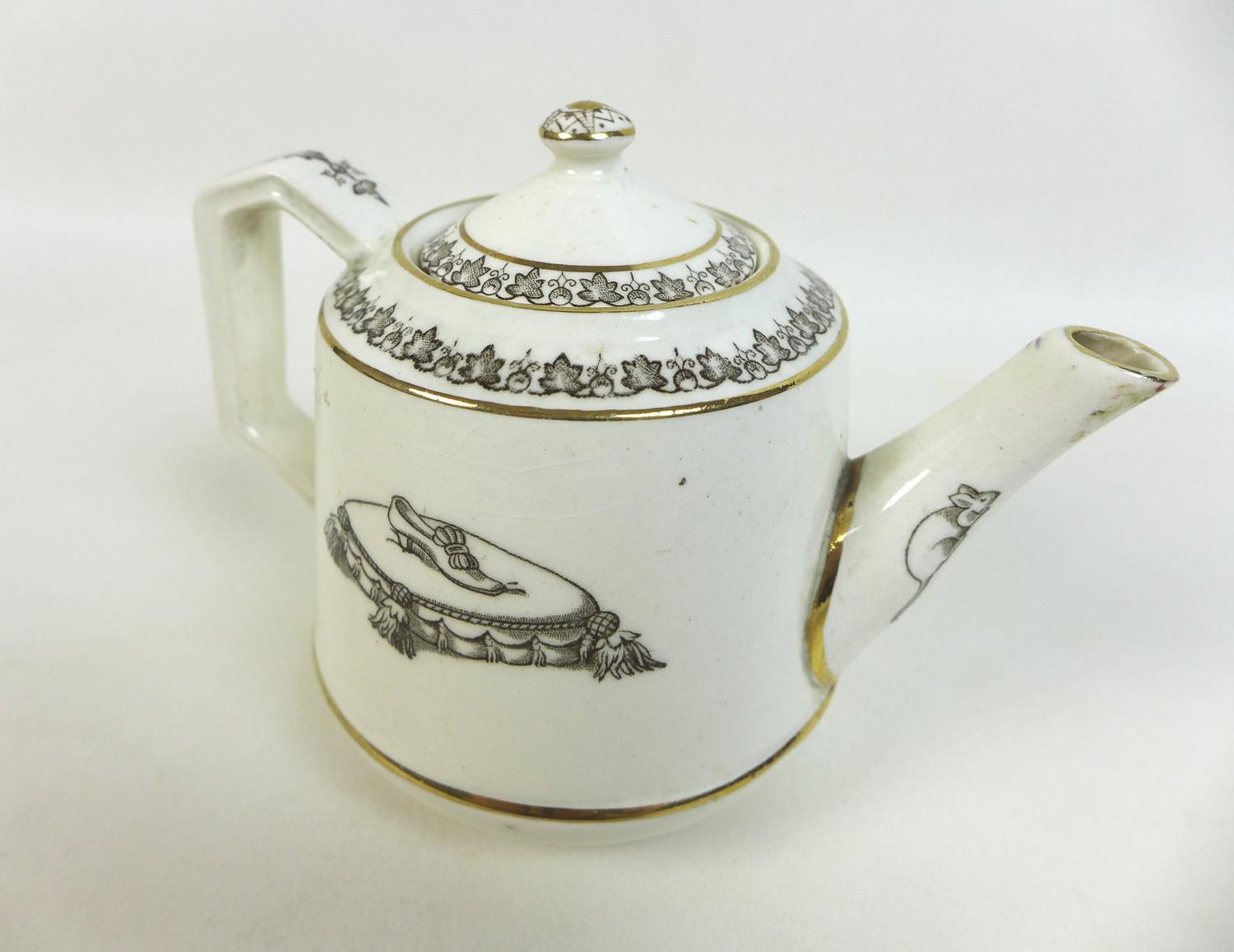 An unusual Victorian ceramic child's tea set, the whole decorated with scenes from Cinderella, - Image 4 of 18