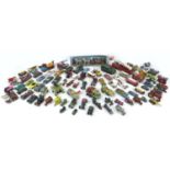 A collection of over fifty die cast Corgi, Matchbox and Lesney toy vehicles, almost for restoration,
