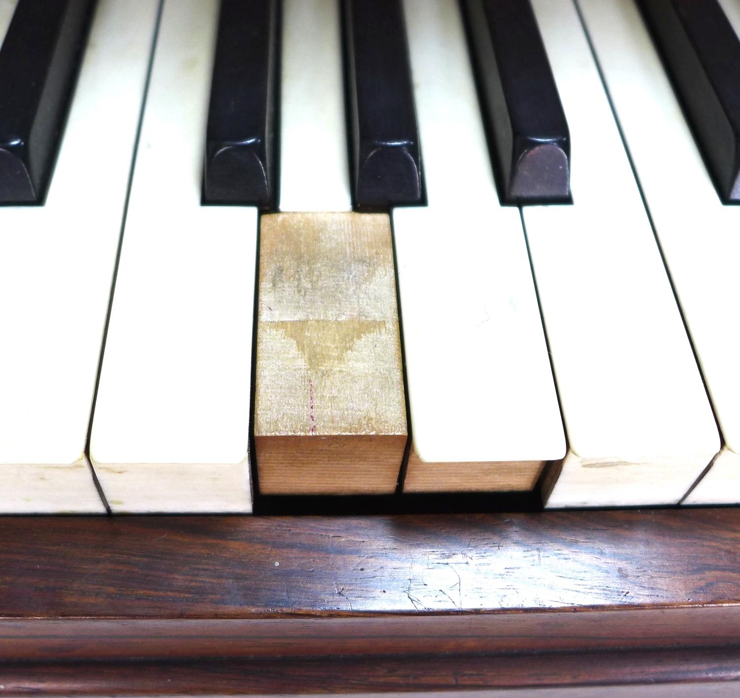 A Victorian Kirkman parlour grand piano, circa 1870, with rosewood veneered case, wooden frame and - Image 9 of 19