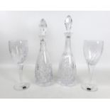 A pair of Waterford Signature Goblets, 10062SW, boxed as new, together with two cut glass