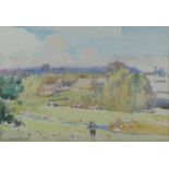 Arthur Henry Knighton-Hammond (1875-1970): watercolour landscape, with label verso "John the