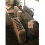 A group of four electric radiators.