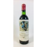 Vintage Wine: a bottle of Chateau Mouton Rothschild, with Picasso designed label, 1973, Premier