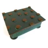 An Art Deco Austrian green patinated bronze box