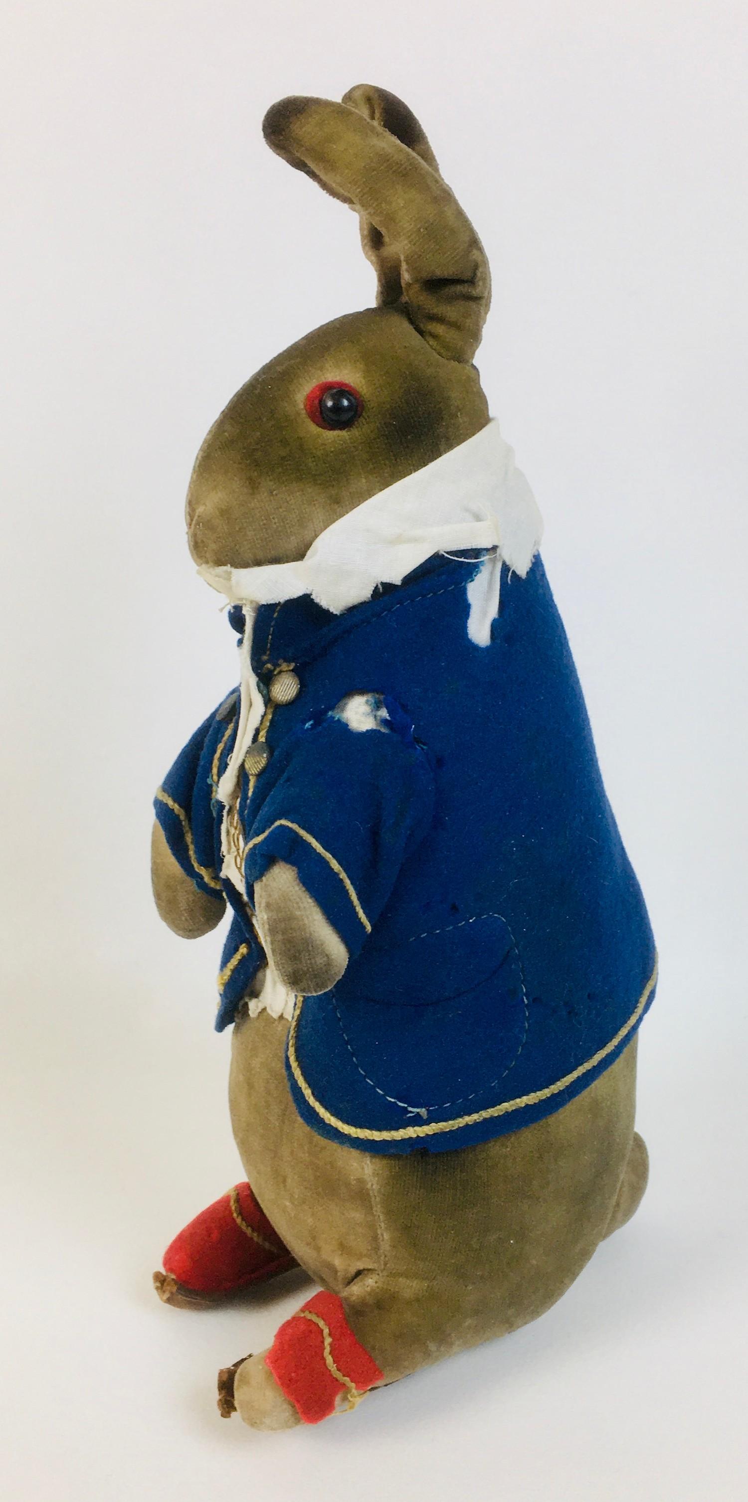 An early 20th century Steiff soft toy of Beatrix Potter's Peter Rabbit, with a white shirt - Image 2 of 11