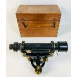 A Cooke, Troughton & Simms theodolite, No 18917, in mahogany storage case.