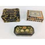 Three various Middle and Far Eastern early 20th century and later boxes, comprising a Middle Eastern