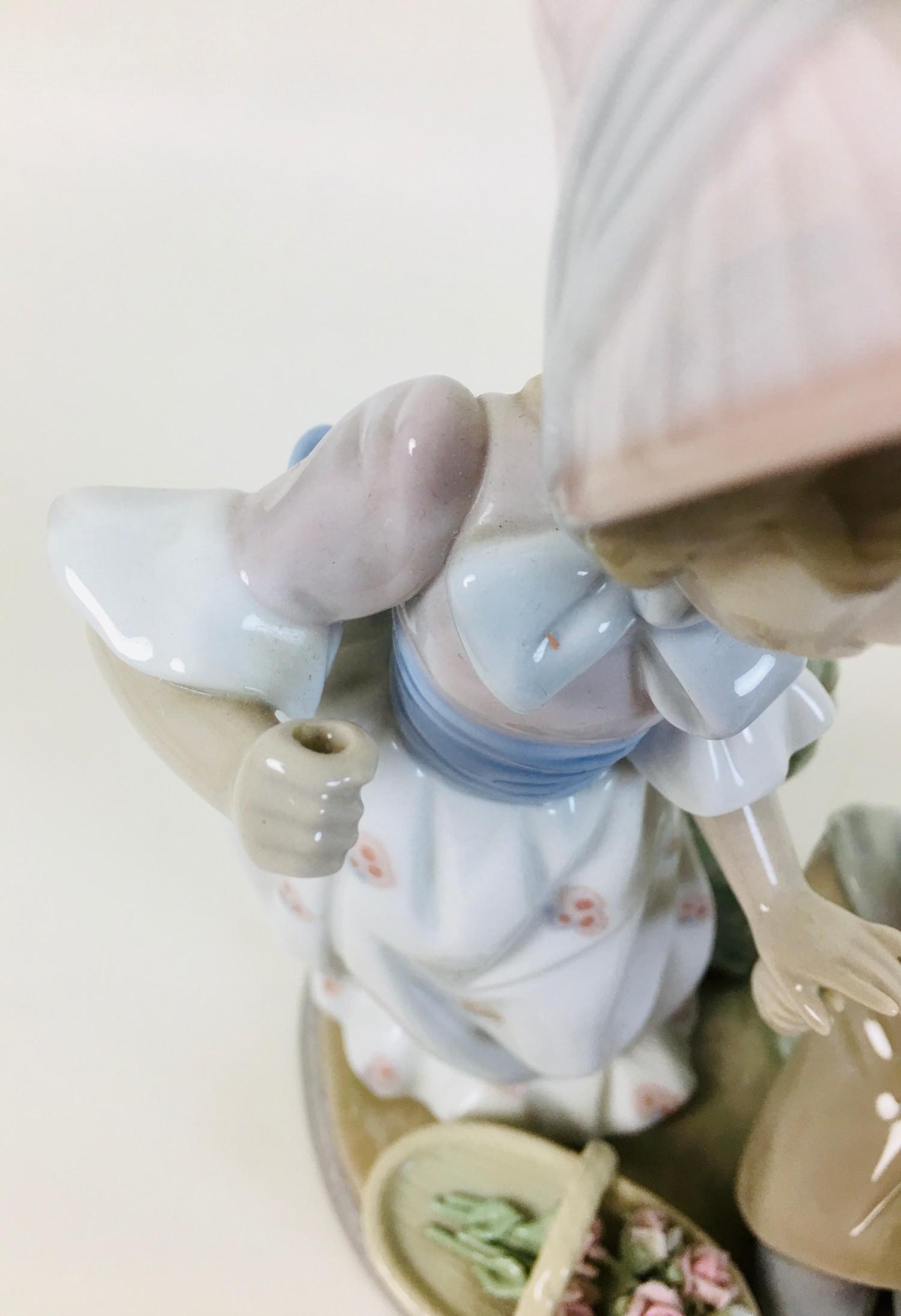 A group of four Lladro figurines, comprising a Lladro figural group 'For you' 5453, 'Fragrant - Image 5 of 5