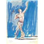 Charlotte Fawley (British, 20th century): 'Le Corsaire, Nureyev', signed and dated '85' lower right,