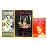 A group of five ballet posters, all featuring Rudolf Nureyev, and one signed by him, together with a