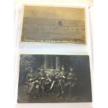 A collection of over 120 WWI and later British and French postcards, together with other
