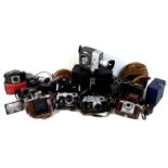 A large quantity of cameras and optical equipment, including a Lumicon cine camera, Zeiss, Zorky,