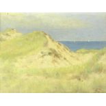 Danish School (early 20th century): Coastal scene with sand dunes, signed 'EM', oil on canvas, 17.