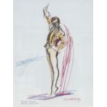 Charlotte Fawley (British, 20th century): 'Rudolf Nureyev as/in 'Don Quixote'', signed lower