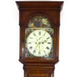 An early 19th century mahogany cased longcase clock, signed R. Robertson of Perth, with painted
