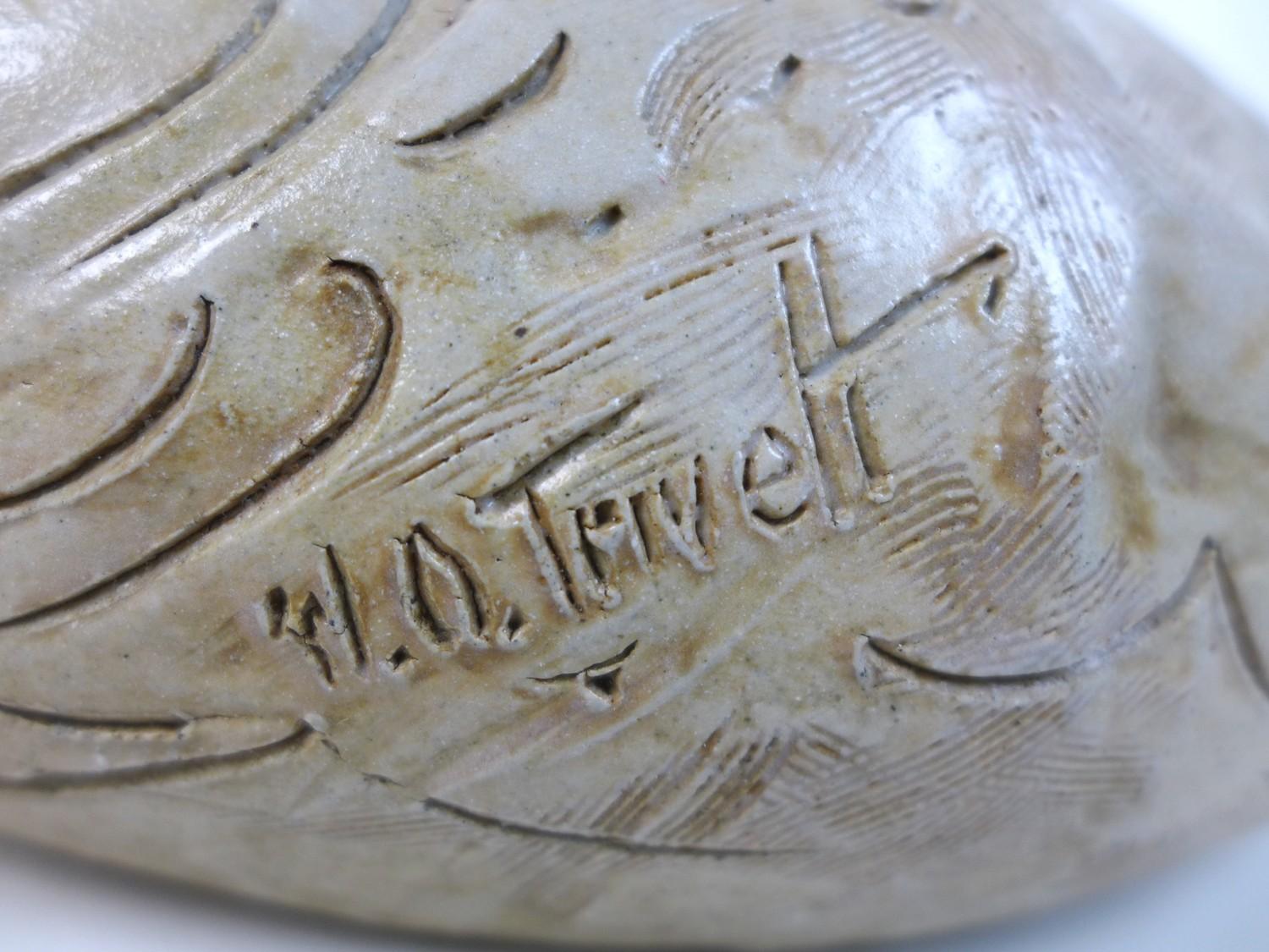 William Oram Trivett (British, 1872-1955), ceramic bowl, signed 'W.O. Trivett', with relief - Image 6 of 10