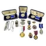 A collection of Masonic and Police collectables, comprising 'The Honorable Testimonial of Masonic