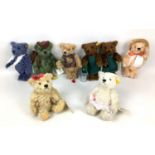 Eight Steiff 'Bears of the Week' soft toy teddies, comprising each bear of the week from Monday's to