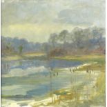 Danish School (early 20th century): lakeland scene, oil on canvas, indistinctly signed and dated '