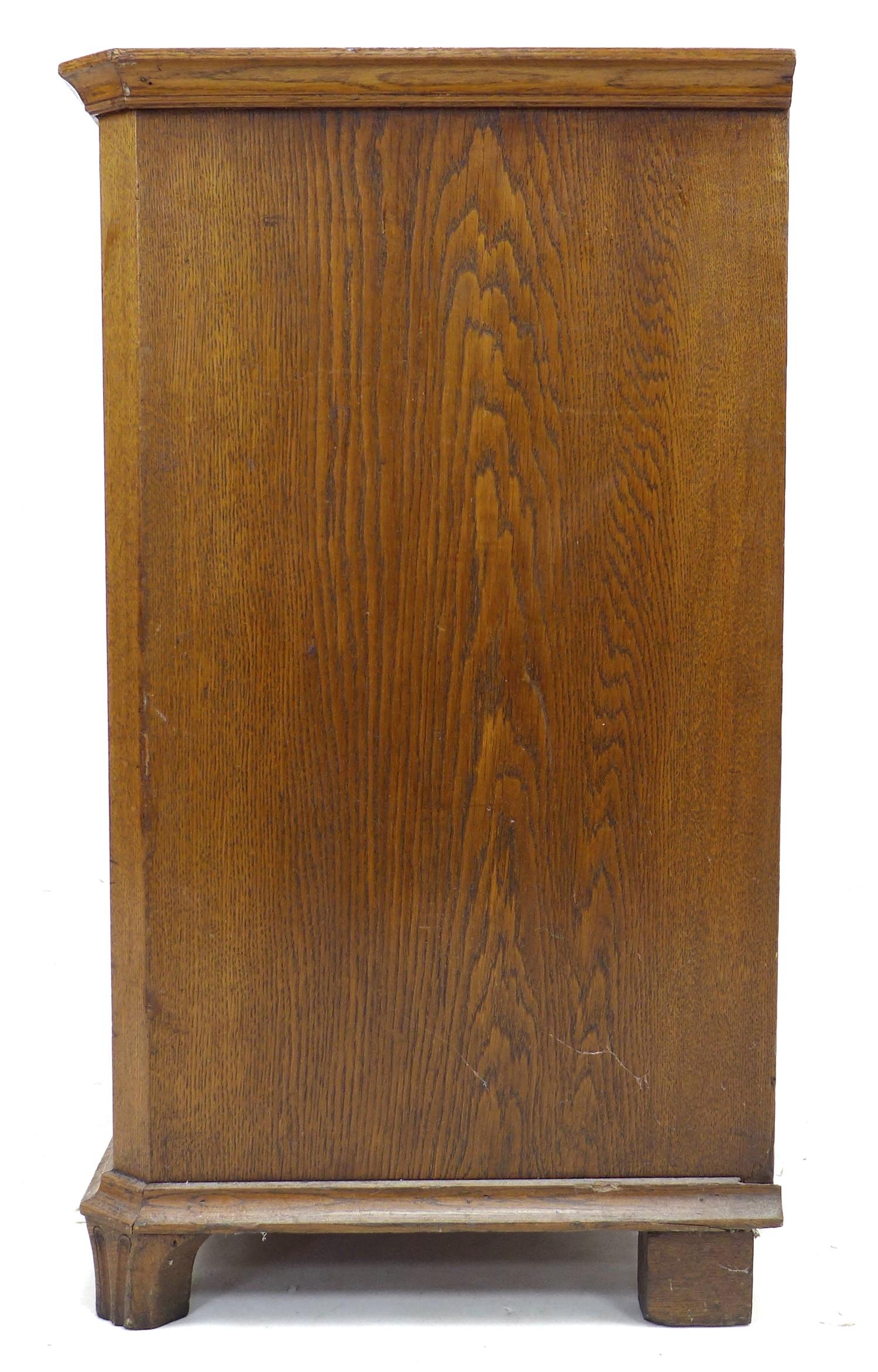 A late 19th century Danish oak chest of four graduating drawers, with brass handles and escutcheons, - Image 7 of 7
