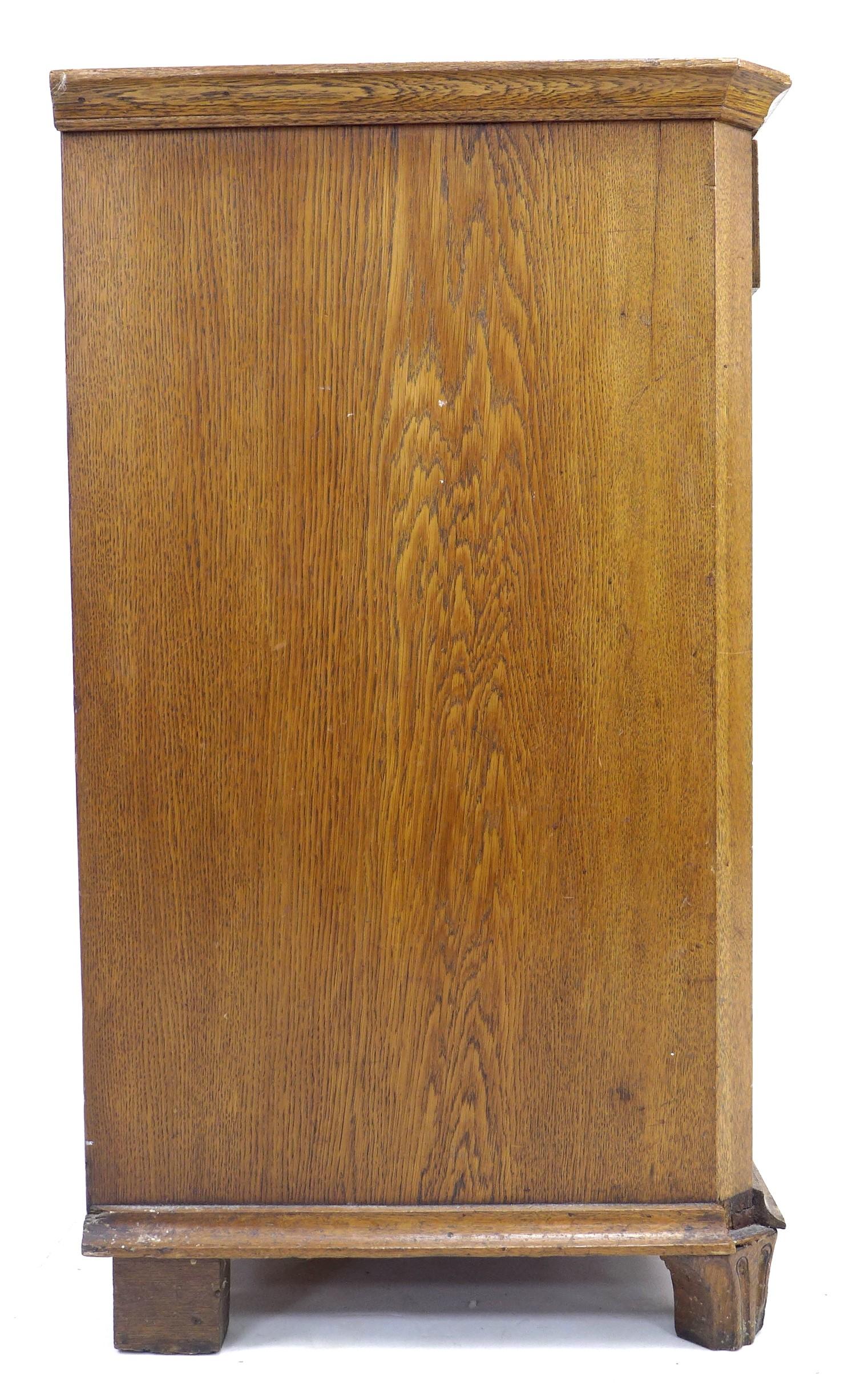 A late 19th century Danish oak chest of four graduating drawers, with brass handles and escutcheons, - Image 5 of 7