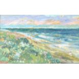 Danish School (20th century): two impressionistic coastal scene paintings, an oil on canvas of a