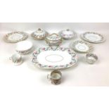 A collection of early 19th century Derby 'Rose Barbeau' pattern and other Derby porcelain,