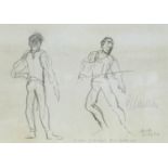 Charlotte Fawley (British, 20th century): '2 studies of Nureyev Romeo & Juliet LPB', signed by