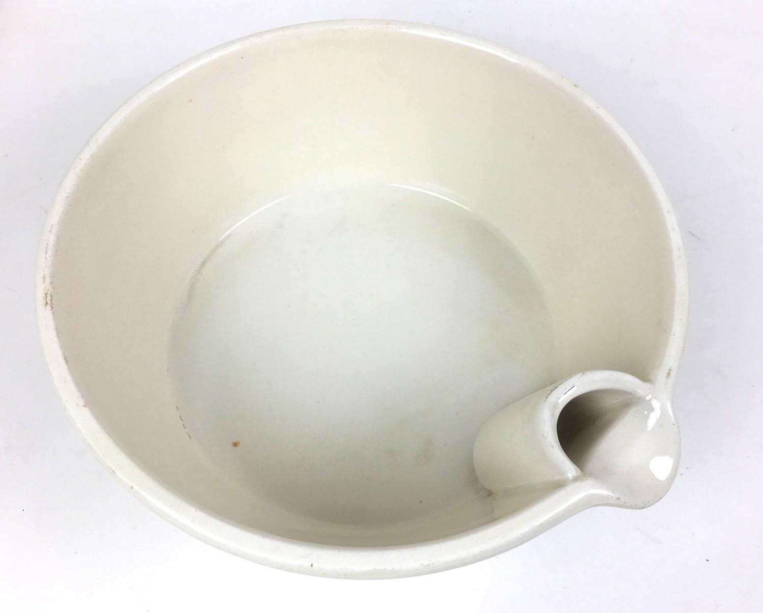 A 'Creamsep' cream separating pan by 'The Churn Company Hailsham England', Doulton, 30 by 28 by 10cm - Image 2 of 3