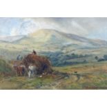 Sydney Paul Goodwin (British, 1867-1944): 'Haymaking in the Welsh Hills', signed in red lower right,