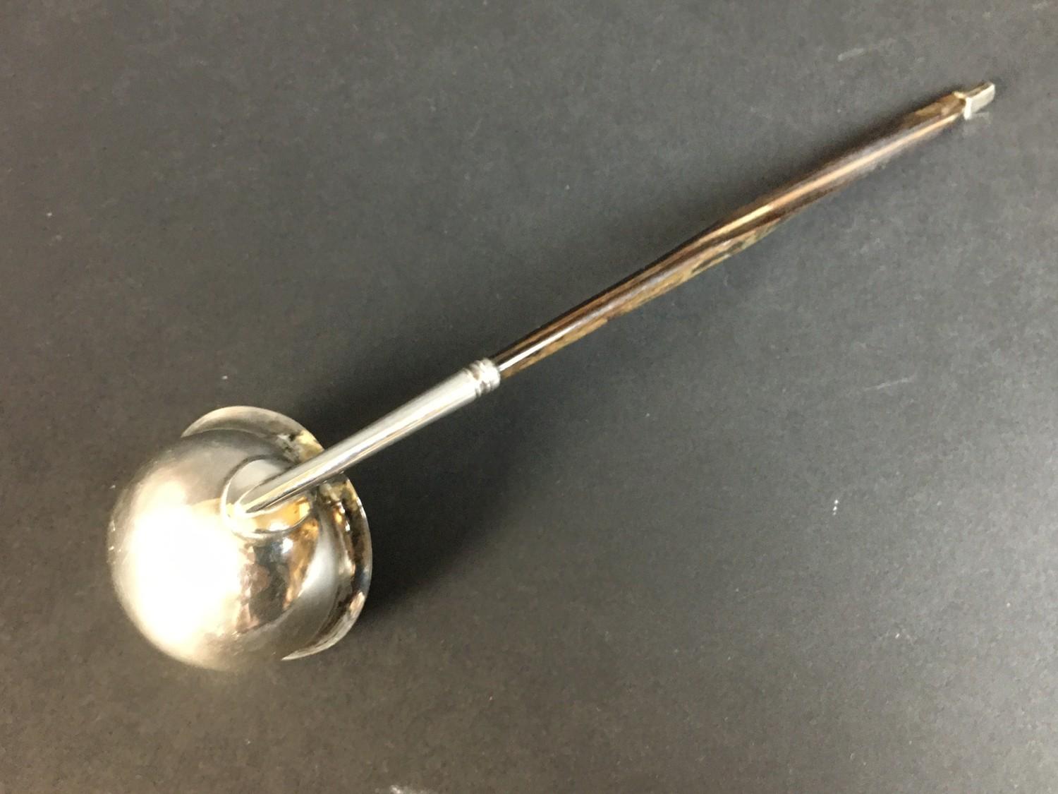 A William IV silver toddy ladle and two others, all with twisted whale bone handles, comprising a - Image 9 of 13