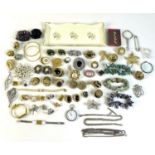 A collection of vintage designer, silver and costume jewellery including items by P & M Paris,