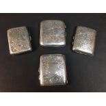 Four George V and later silver cigarette cases