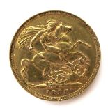 A Victoria Old Head gold sovereign, 1895, Melbourne, Australia Mint.