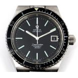 An Omega Seamaster Cosmic 2000 'Big Crown' stainless steel gentleman's wristwatch, vintage diver's