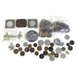 A collection of Victorian and later coins, including a Victorian Young Head half crown, dated