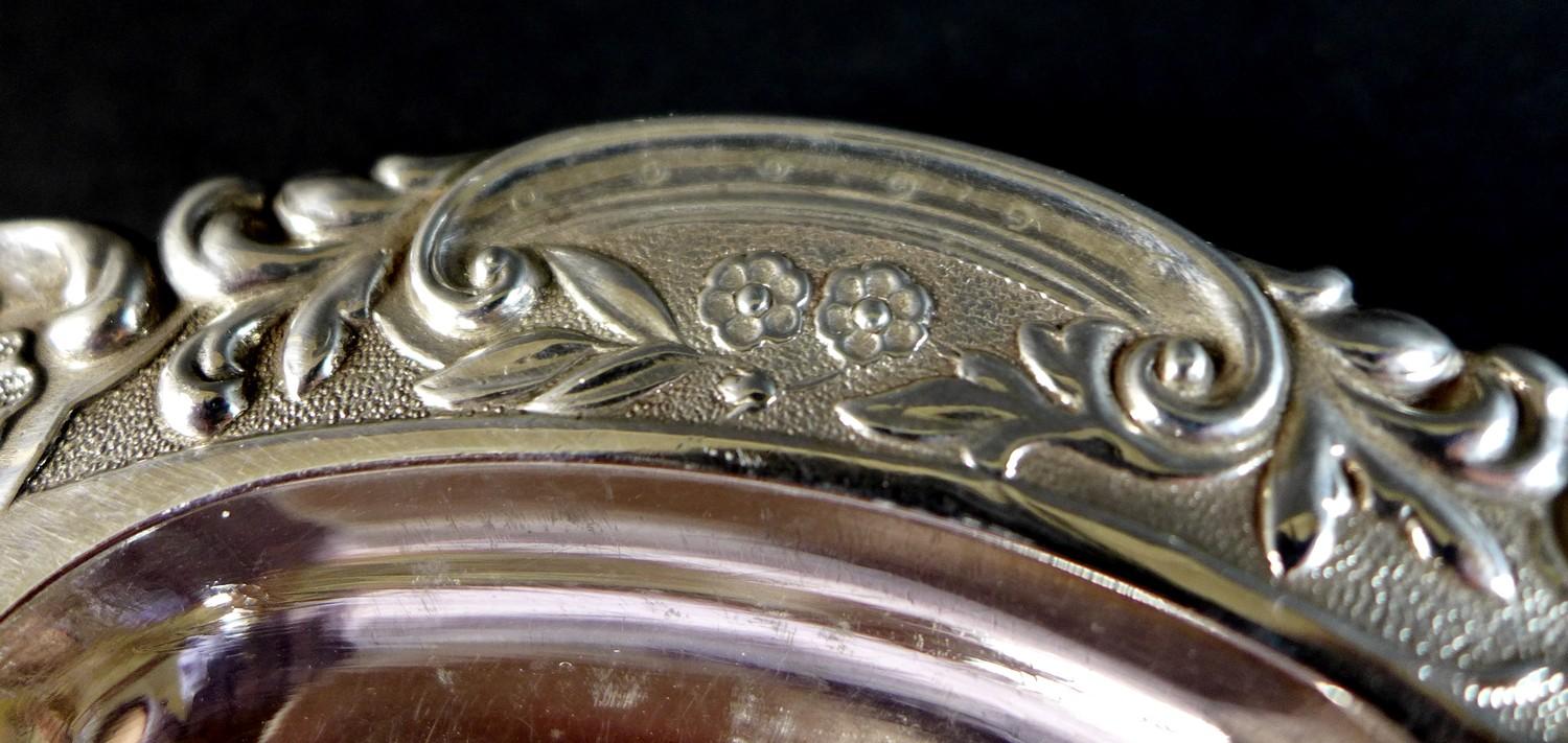 A Victorian silver butter dish, with five lobed bowl, shaped outline with repousse Rococo style - Image 5 of 8