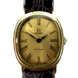 A vintage Omega De Ville steel and gold plated lady's wristwatch, circa 1975, ref. 511.0743, the