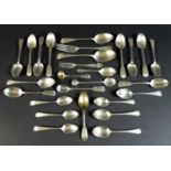 A group of William IV and later flatware, comprising a spoon,John, Henry & Charles Lias, London