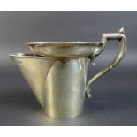 A Edward VII silver shaving mug, with shaped foliate clasped handle, John Round & Son Ltd (Joseph