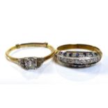 An 18ct gold and diamond solitaire ring, the central diamond of approximately 0.3ct, approximately