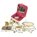 A 9ct gold earring, 0.5g and a collection costume jewellery, including some silver pieces, three