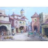 Cyril Hardy (British, 1889-1951): 'A Street in Italy', watercolour, signed and with titled mount,