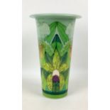 A Dennis Chinaworks 'Bearded Iris' pattern vase with flared rim, designed by Sally Tuffin, maker's