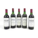 Vintage Wine: five bottles, comprising three bottles of Chateau Les Ormes De Pez, 1982, St